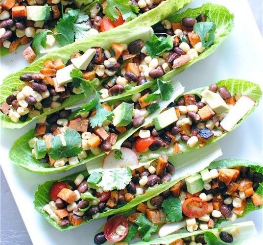 Vegetarian Mexican Salad Boats